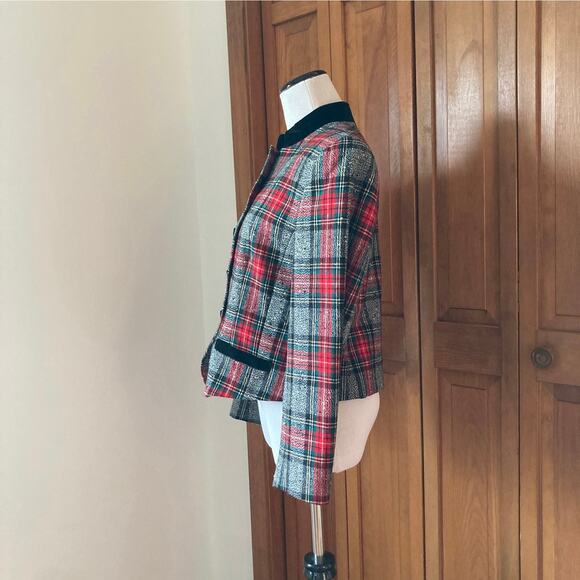 Vintage Pendleton Wool Plaid Blazer, Size 10P - Picture 2 of 5
